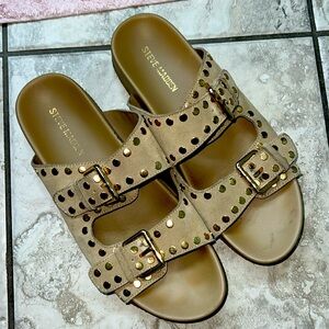 Steve Madden Tan Studded Sandals